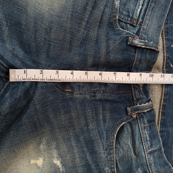 Ralph Lauren Mens Denim & Supply Slim Distressed Patched Blue Denim Jeans  30x32 - Picture 14 of 15